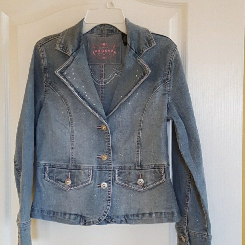Arizona Jean Co. Jean Jacket Girls Size M 10/12